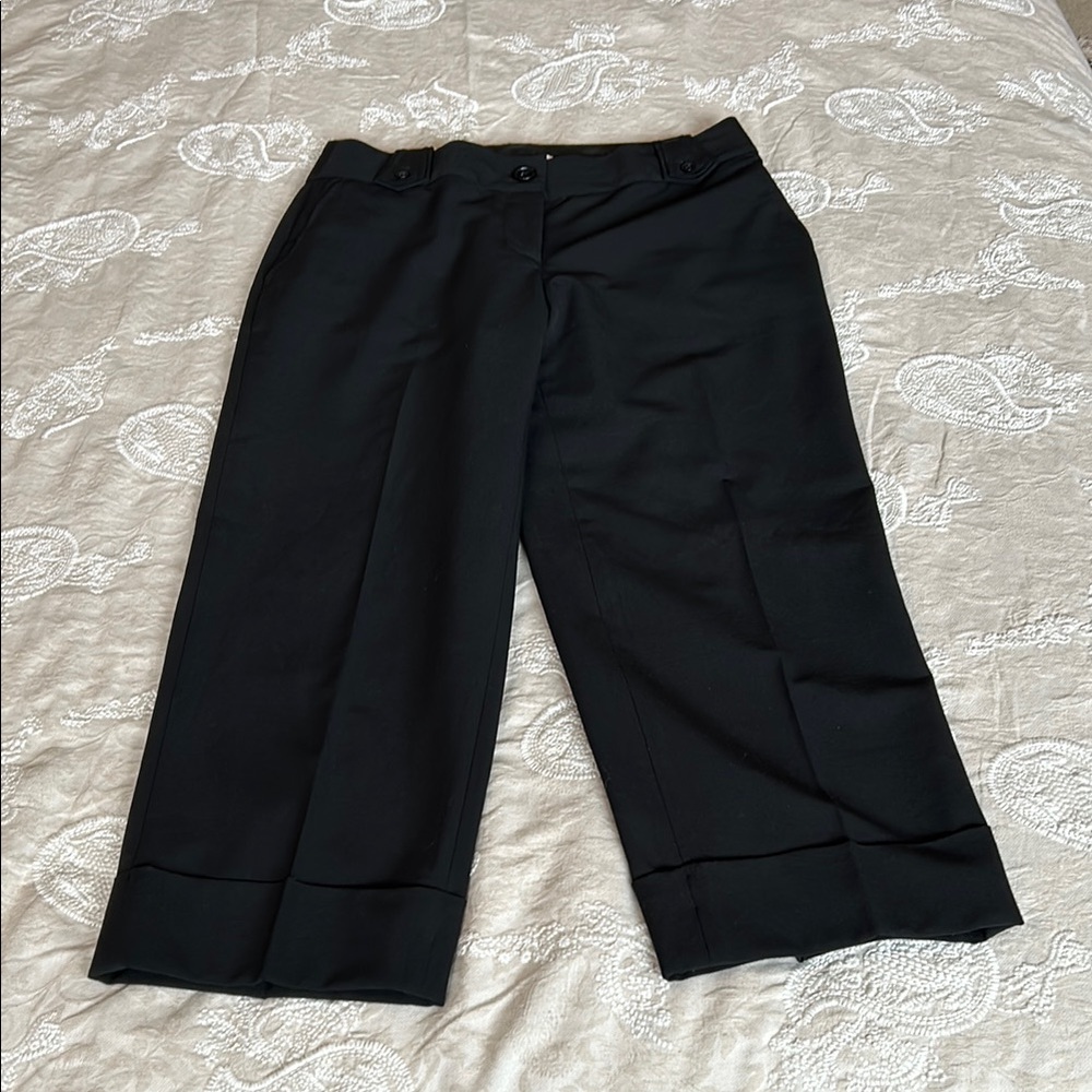 White House Black Market Black Capris with Relaxed Fit